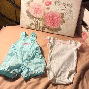Newborn girl infant two piece outfit, Carter’s
